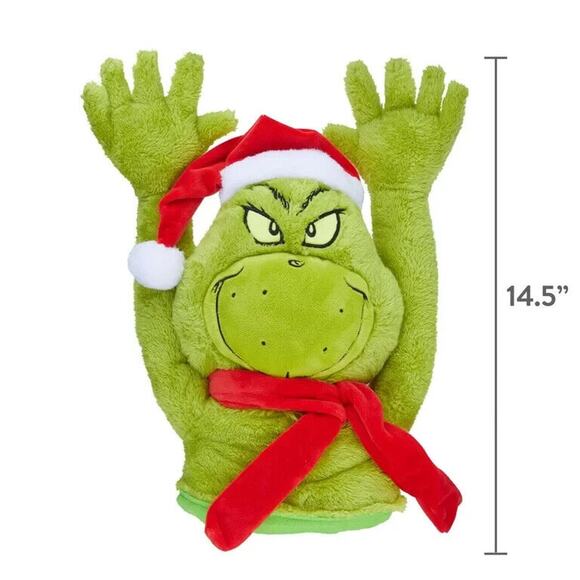 Dr Seuss The Grinch Who Stole Christmas Grinch Christmas Tree TopperHugger Plush - Picture 6 of 8